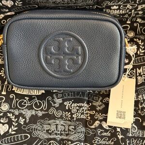 Tory Burch Brand New, Never Worn Perry Bombe Mini Bag  in Navy Blue
